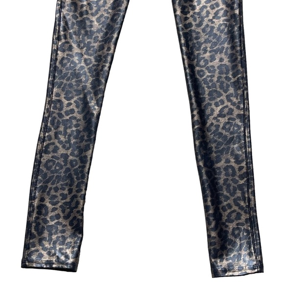 Spanx Women’s Faux Leather Leopard Print Metallic Shapping Leggings Size S - Picture 6 of 12